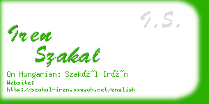 iren szakal business card